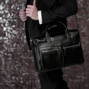 Кожаная сумка для ноутбука