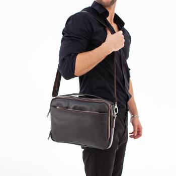 Кожаная мужская сумка  Anhor Brown