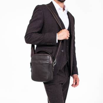 Сумка мужская через плечо Ascot Brown