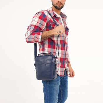 Сумка мужская через плечо Ascot Dark Blue