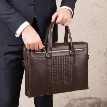 Деловая сумка Bramley Brown из кожи для ноутбука