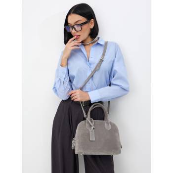 Женская сумка Clarissa Light Grey Suede
