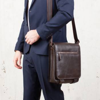 Кожаная сумка через плечо Denston Brown