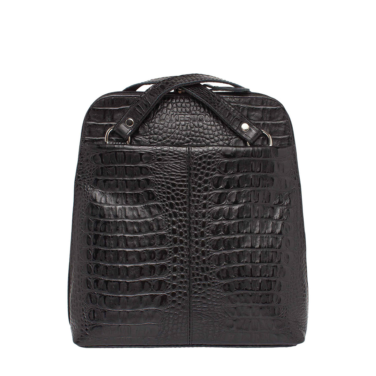 "Lakestone" Компактный женский рюкзак-трансформер Eden Black Caiman