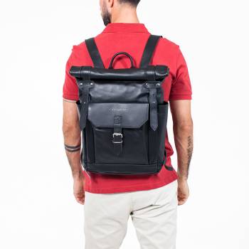 Рюкзак для ноутбука из кожи Eliot Black