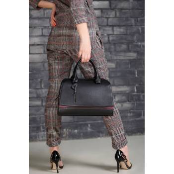 Женская кожаная сумка Emra Black