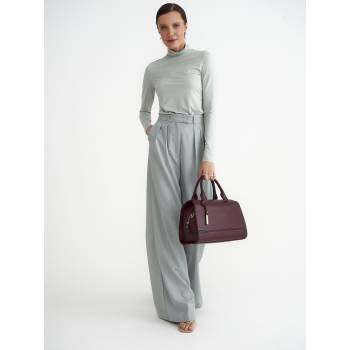 Женская кожаная сумка Emra Burgundy/Dark Blue