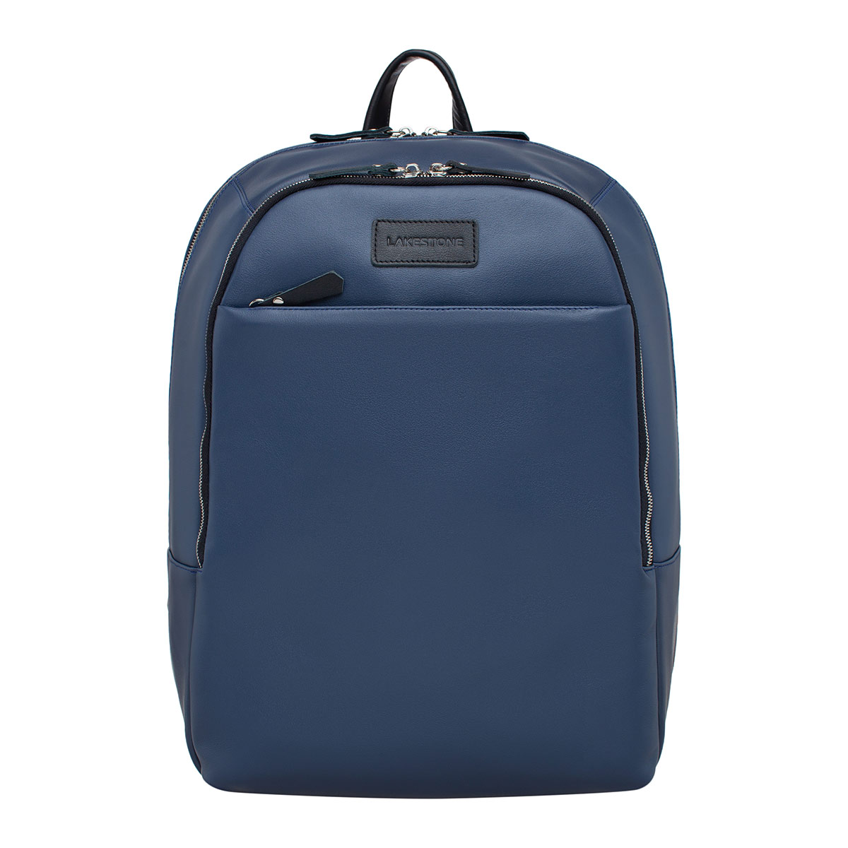 Кожаный мужской рюкзак для ноутбука Faber Dark Blue/Black Lakestone