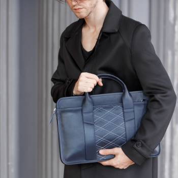 Деловая сумка Marion Dark Blue Rhombus