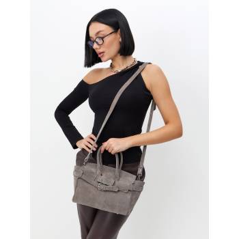 Женская сумка Melody Light Grey Suede