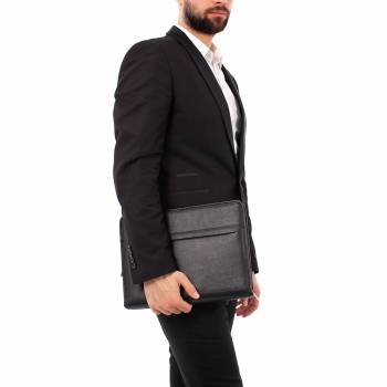 Мужская кожаная папка Orland Black