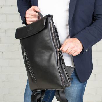 Кожаный рюкзак для ноутбука Ramsey Black