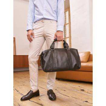 Кожаная дорожно-спортивная сумка Woodstock Black